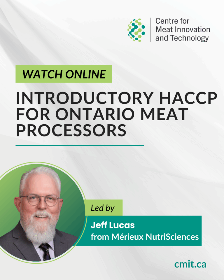 Introductory HACCP for Ontario Meat Processors